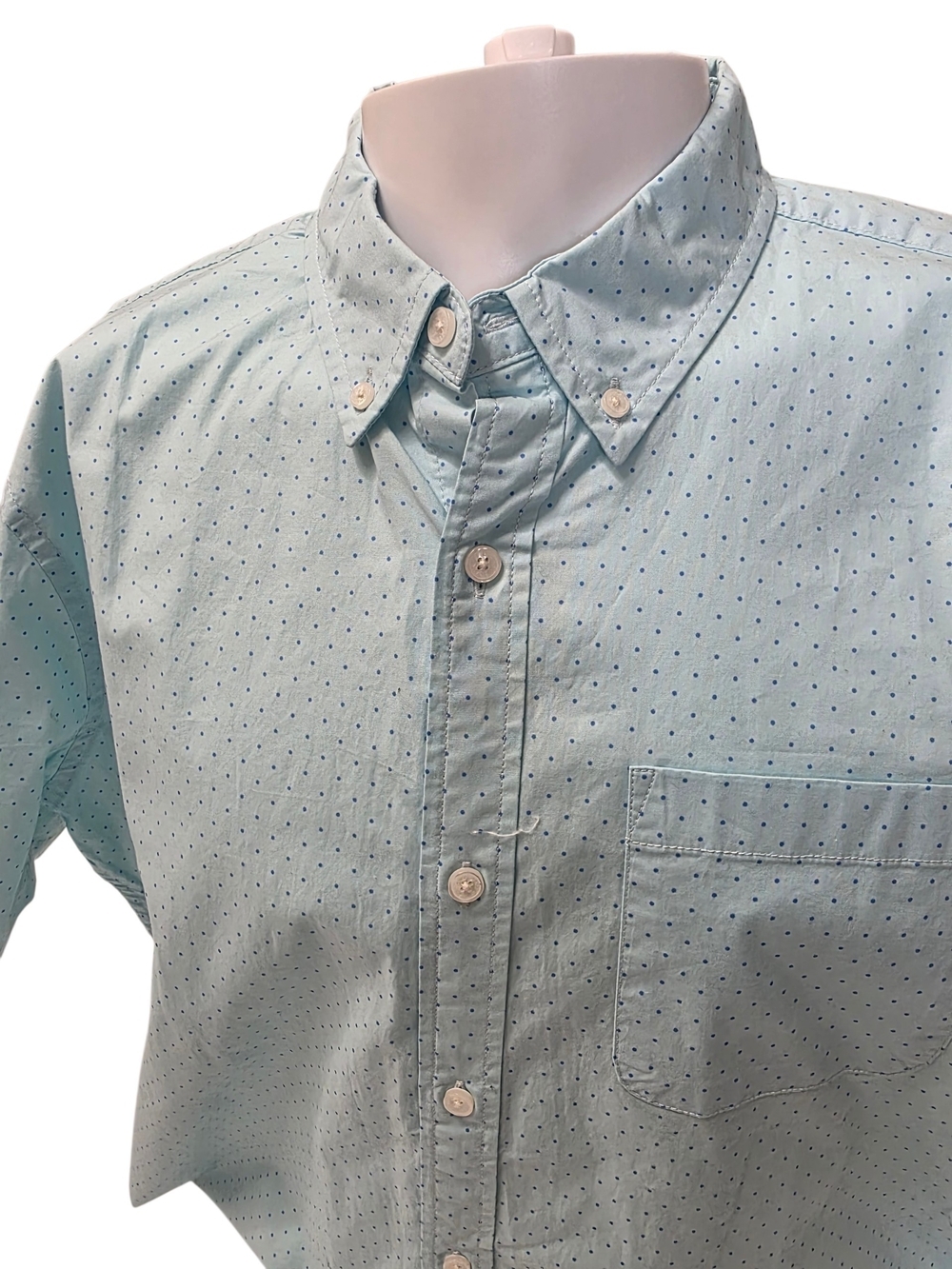 St John's Bay Light Blue Microdot Button-Down Shirt - Men
